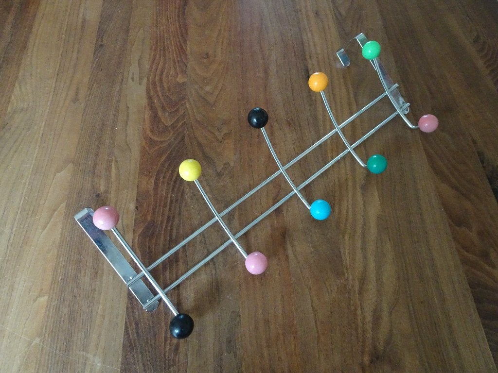 Vintage Space Age Deurkapstok met gekleurde bollen, Ophalen of Verzenden, Huis en Inrichting