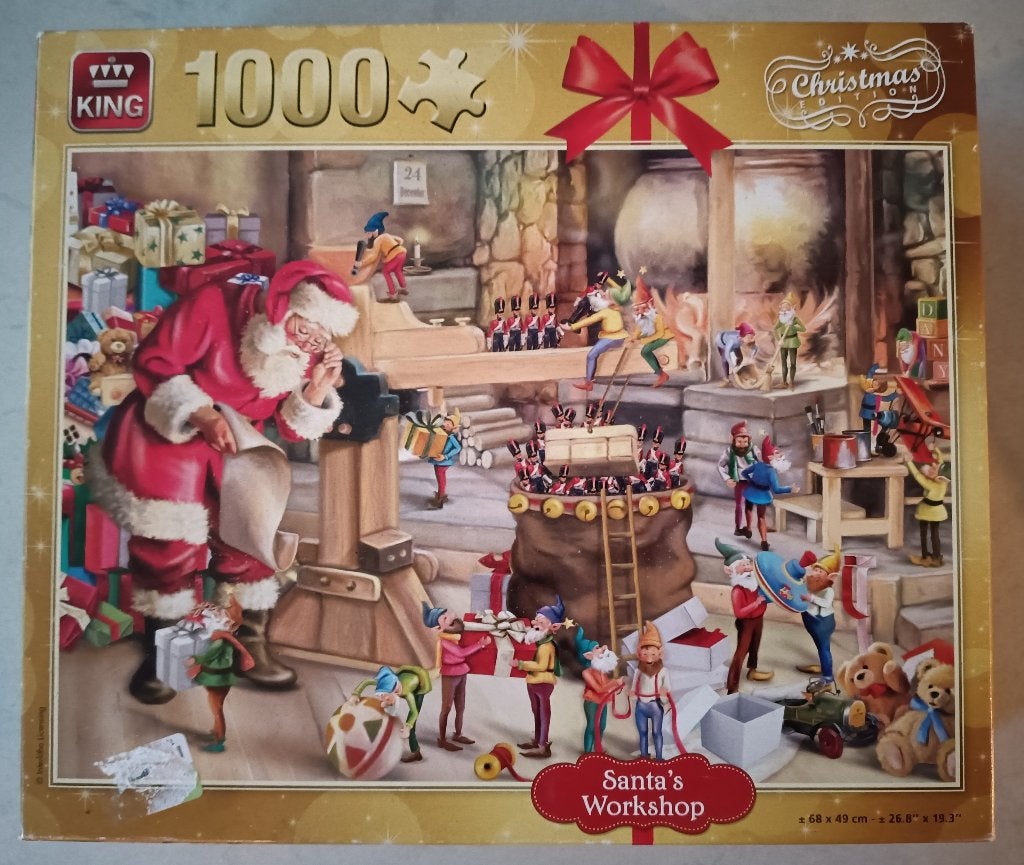 Kerst Puzzel, Ophalen, 500 t/m 1500 stukjes, Gebruikt, Legpuzzel