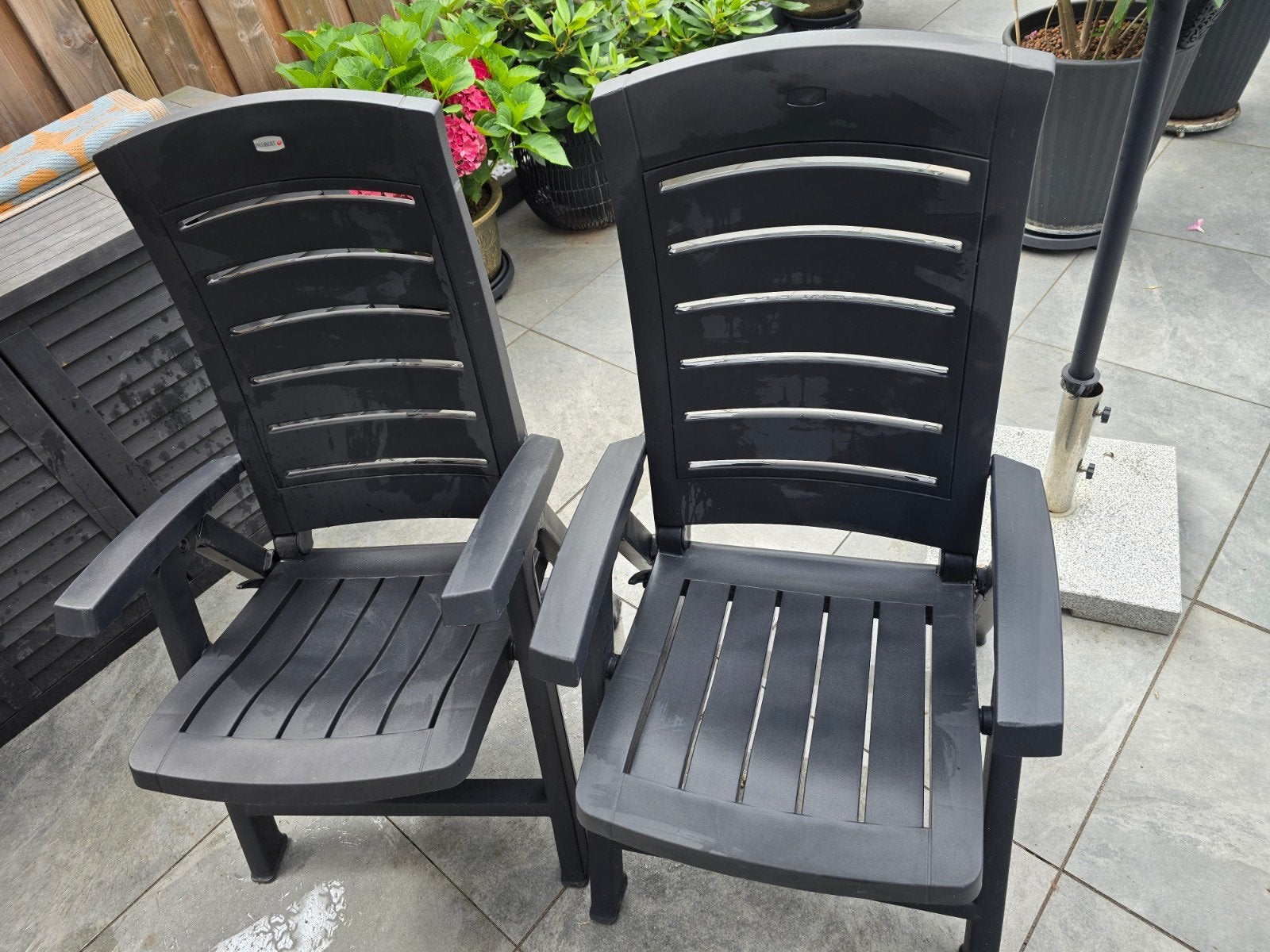 4 Allibert Opklapbare Tuinstoelen - Goede Staat, Tuin en Terras, Tuinstoelen, Gebruikt, Kunststof, Inklapbaar, Ophalen