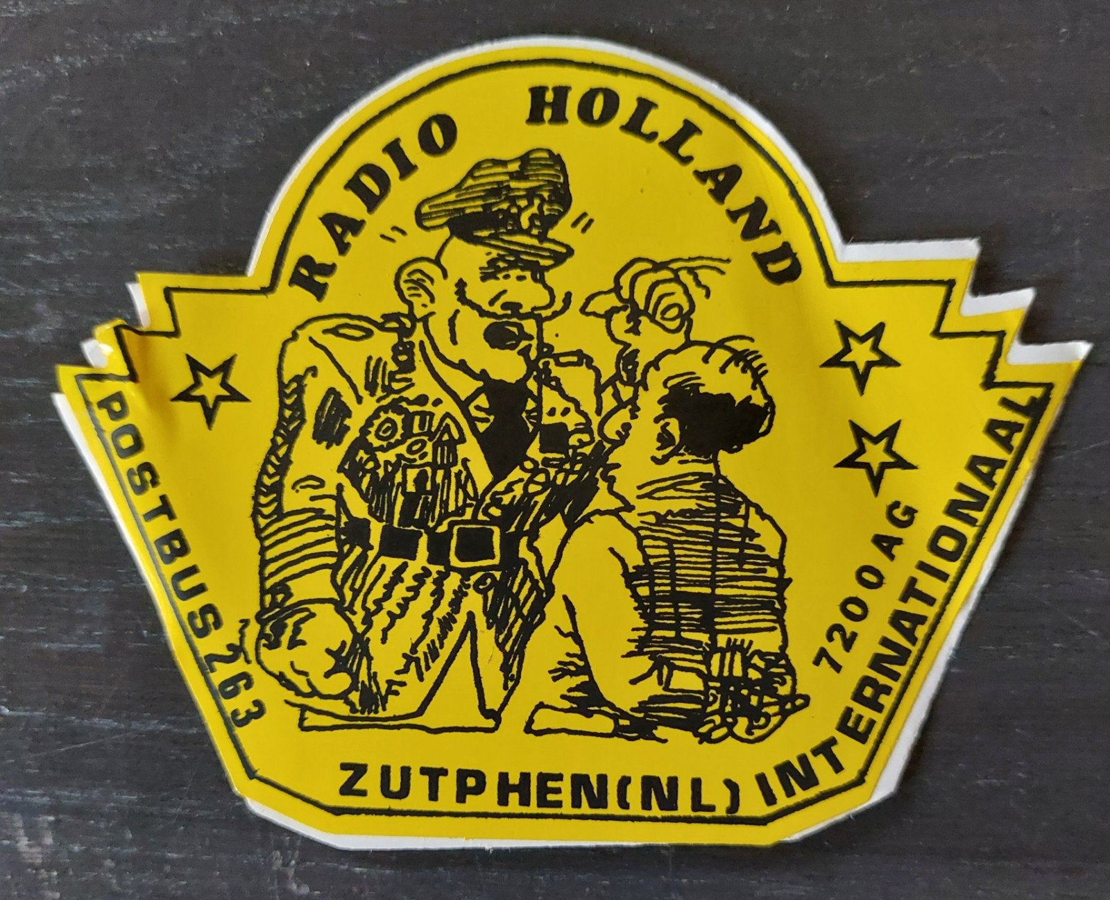 Sticker Radio Holland Zutphen piratenzender zendamateur, Verzamelen, Ophalen of Verzenden, Gebruikt