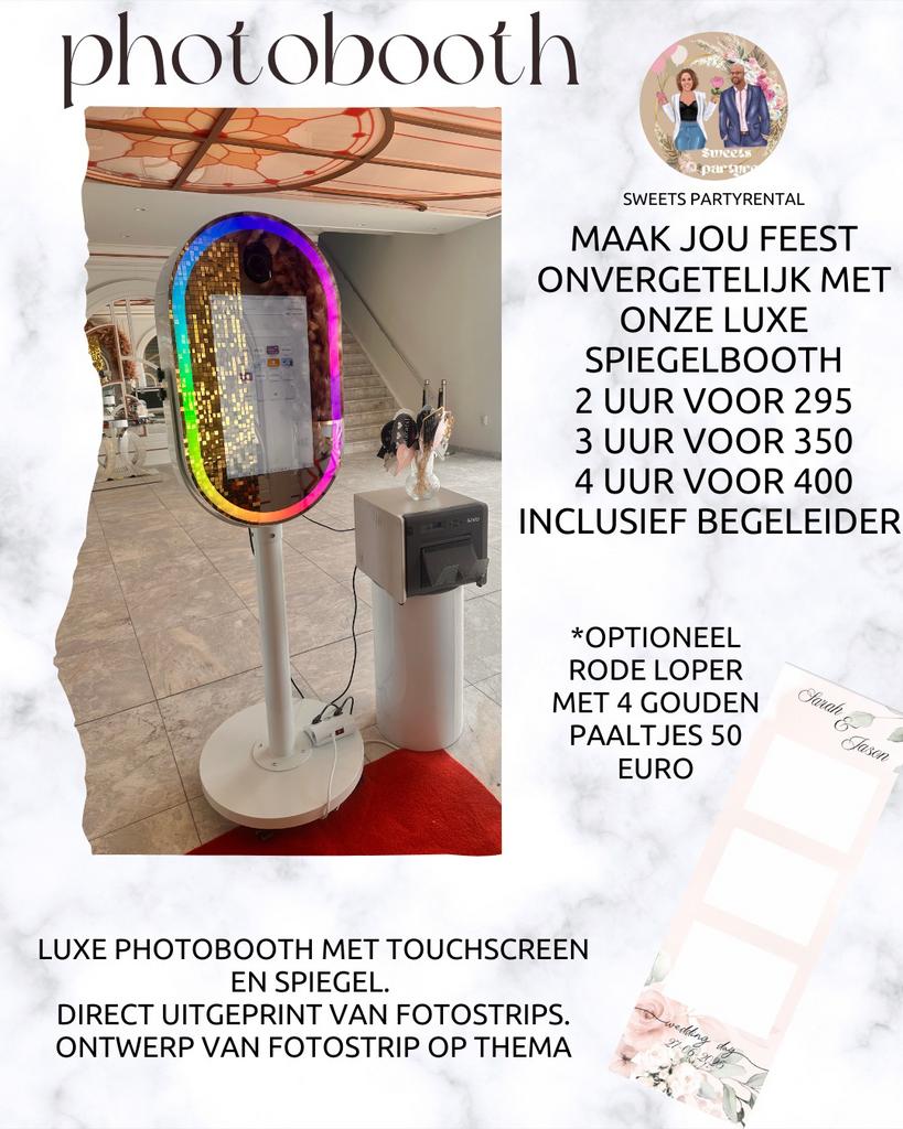Fotobooth luxe mirrorbooth TE HUUR, Ophalen, Zo goed als nieuw, Overige