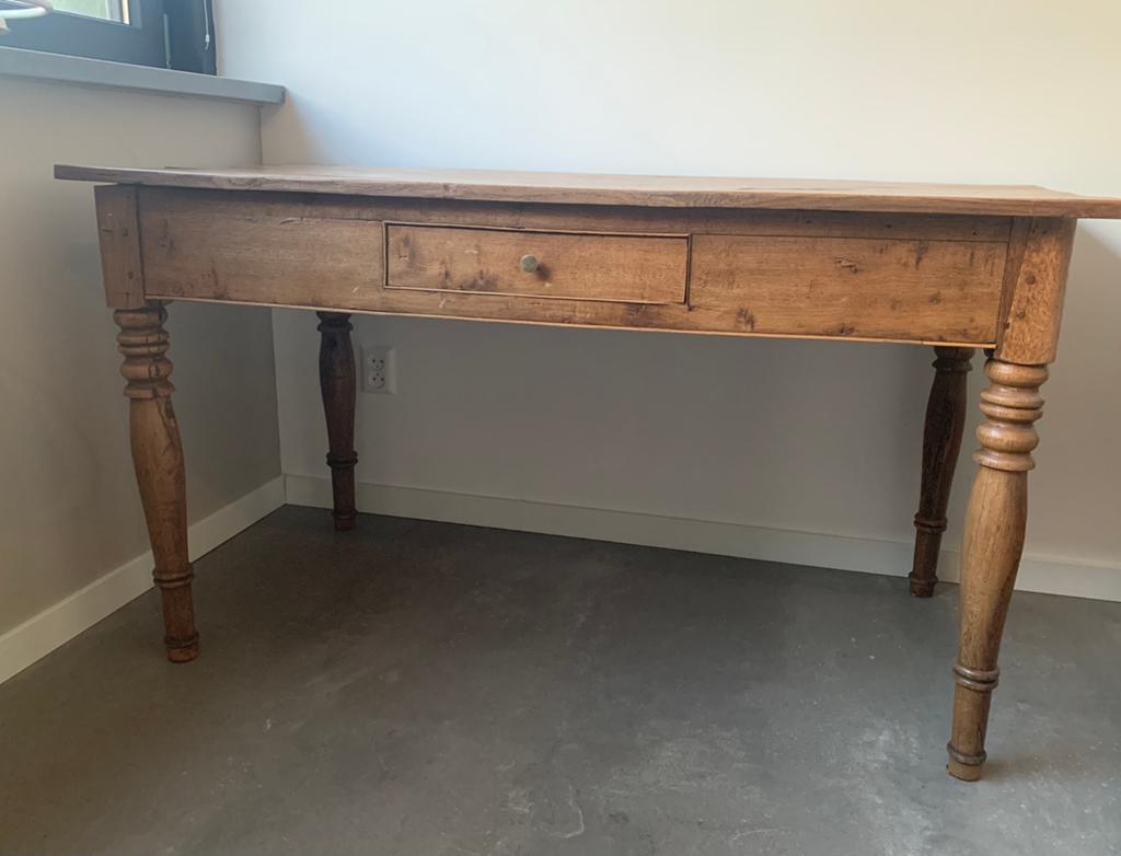 Eiken houten bureautje / tafeltje (Antiek/Vintage), Ophalen