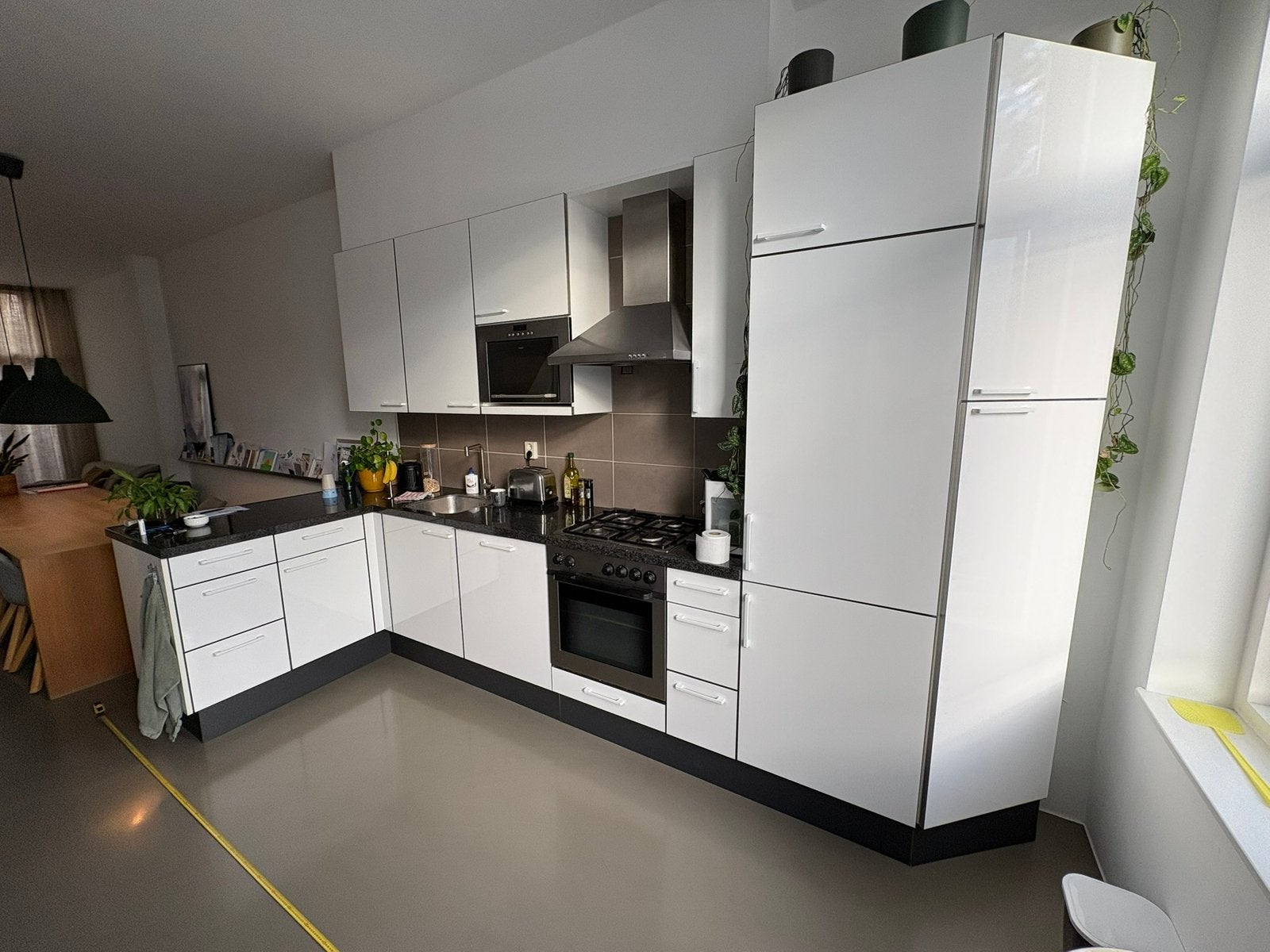 Keuken wit met natuurstenen blad, Ophalen, Gebruikt, Wit, Hoekkeuken