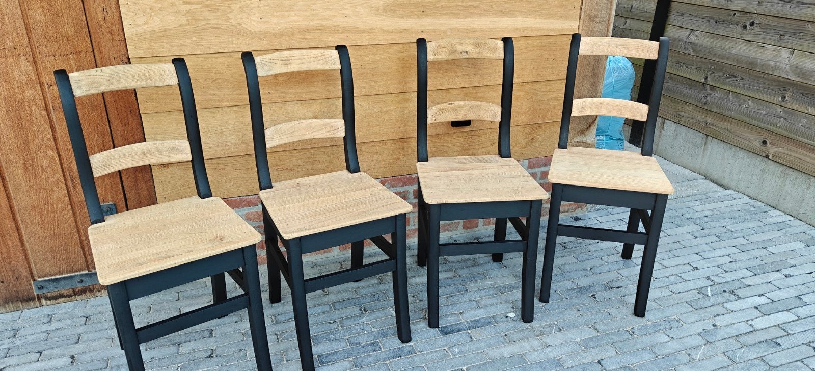 eiken stoelen, Ophalen, Bruin