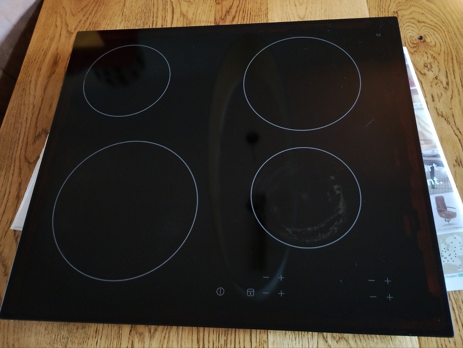 4 pits Ikea keramische kookplaat, Witgoed en Apparatuur, Kookplaten, Ophalen, Gebruikt, Keramisch, 4 kookzones