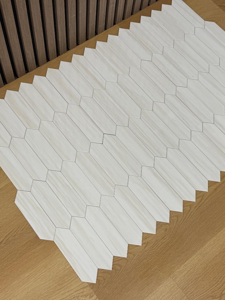 PVC Wandtegel Marmer Wit Zelfklevend, Doe-het-zelf en Verbouw, Tegels, Nieuw, Wandtegels, Overige materialen, 20 tot 40 cm, 20 tot 40 cm