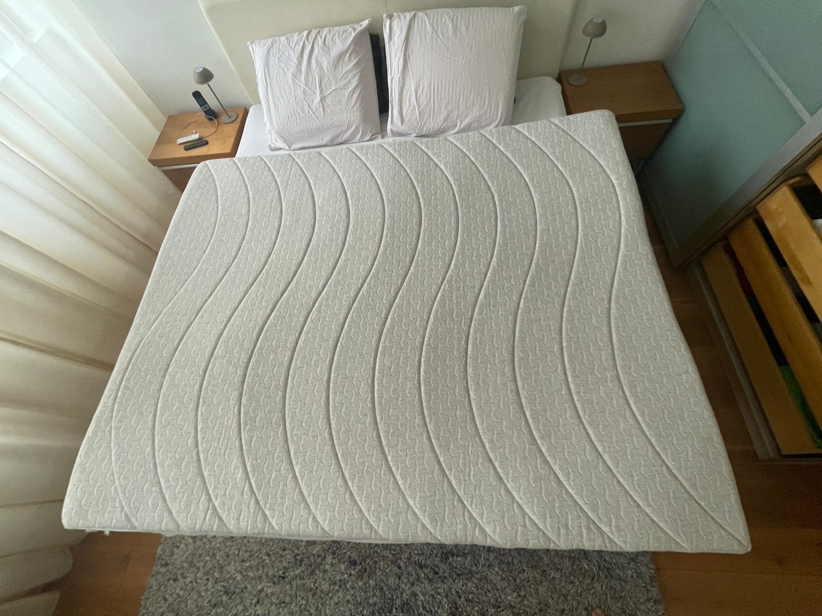 WELLPUR GULEN Gold 160x200 nieuw topmatas, Ophalen, 200 cm, Grijs, 160 cm