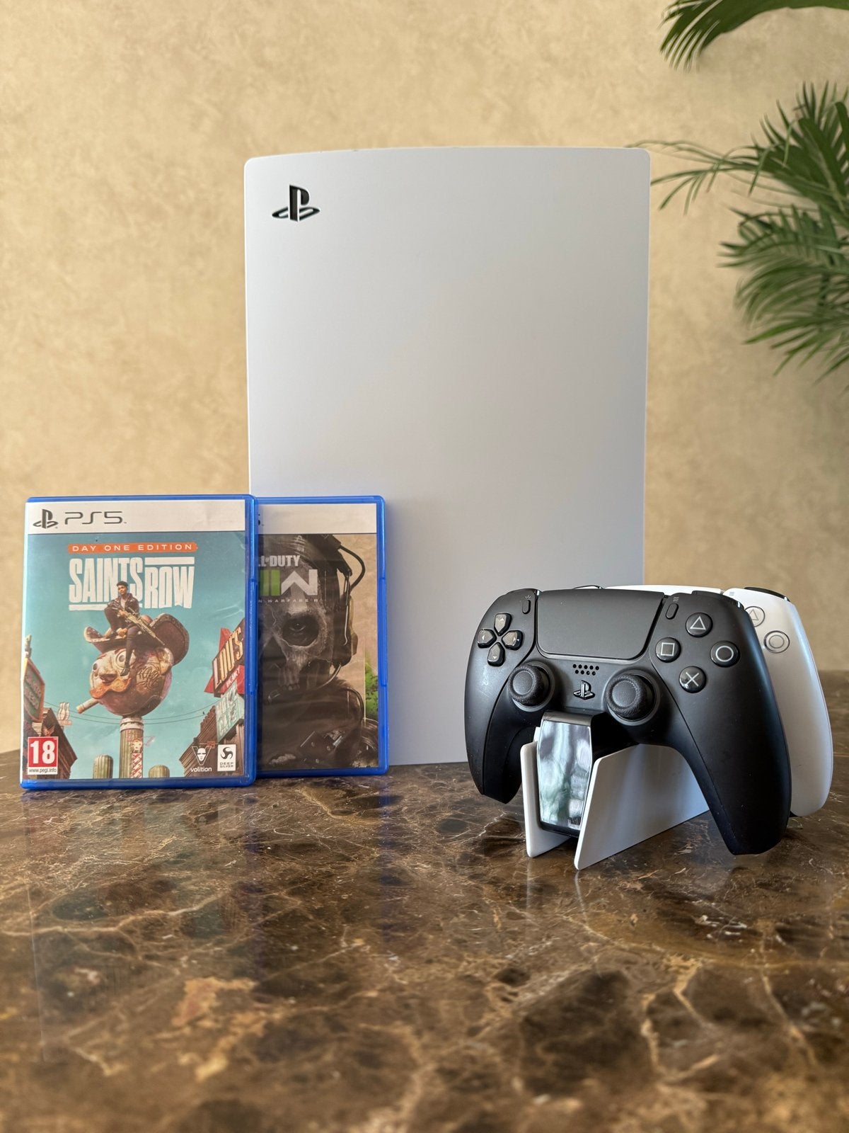 PlayStation 5 Disc Edition 825GB + 2 controllers + 2 games, Ophalen, Vanaf 18 jaar, Shooter, 2 spelers