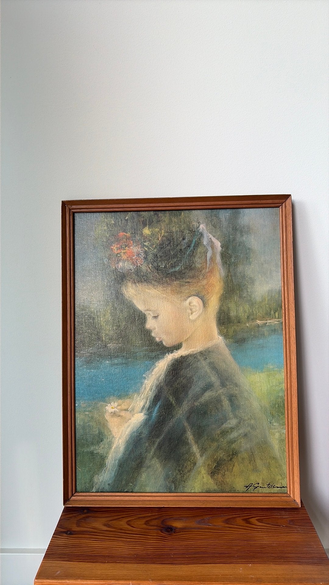 Reproductie schilderij Precious van Armando Gentilini, Portret of Personen, Bijzondere lijst, Impressionistisch, Ophalen of Verzenden