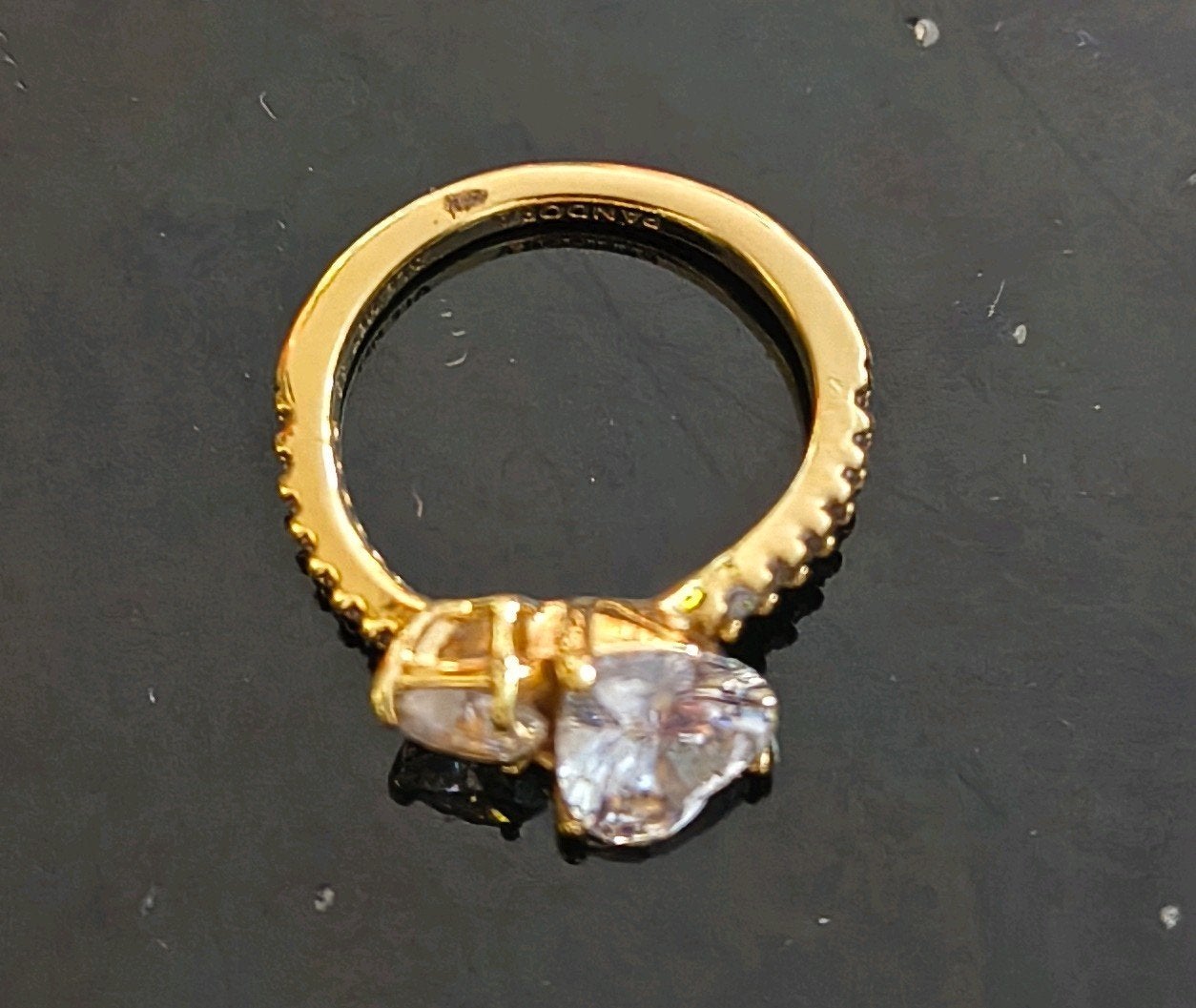 Vergulde Pandora kinder ring, Ophalen of Verzenden, Gebruikt, Goud, Goud