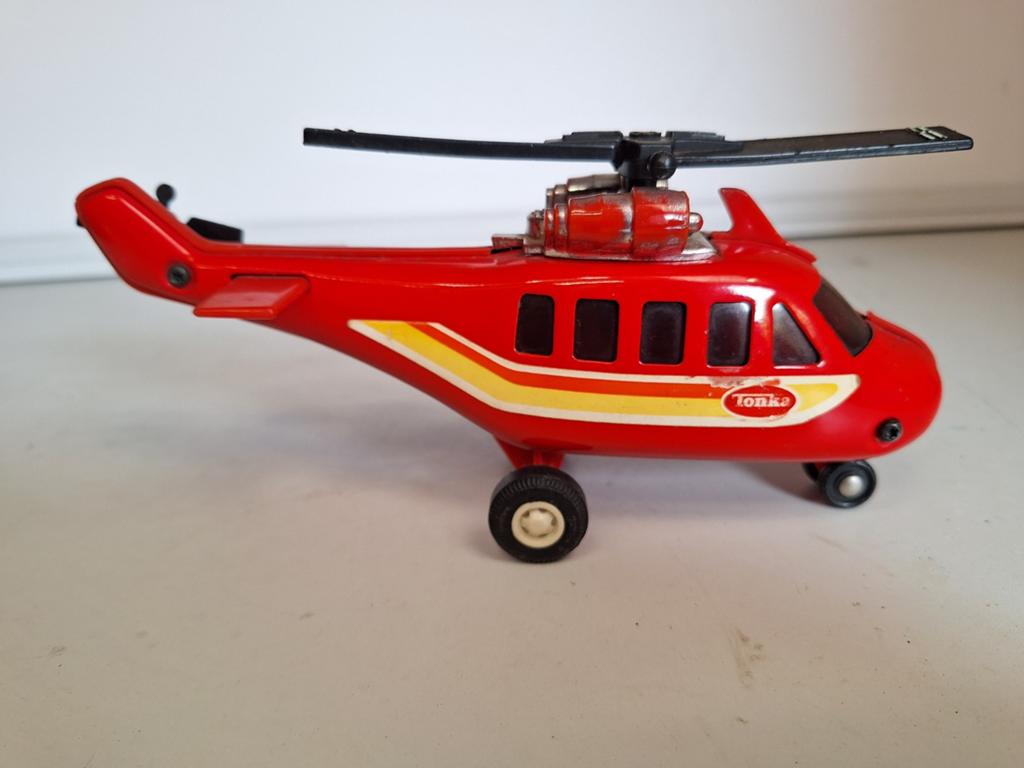 Metalen Tonka Helikopter Rood, Ophalen of Verzenden, 1:72 tot 1:144, Overige merken