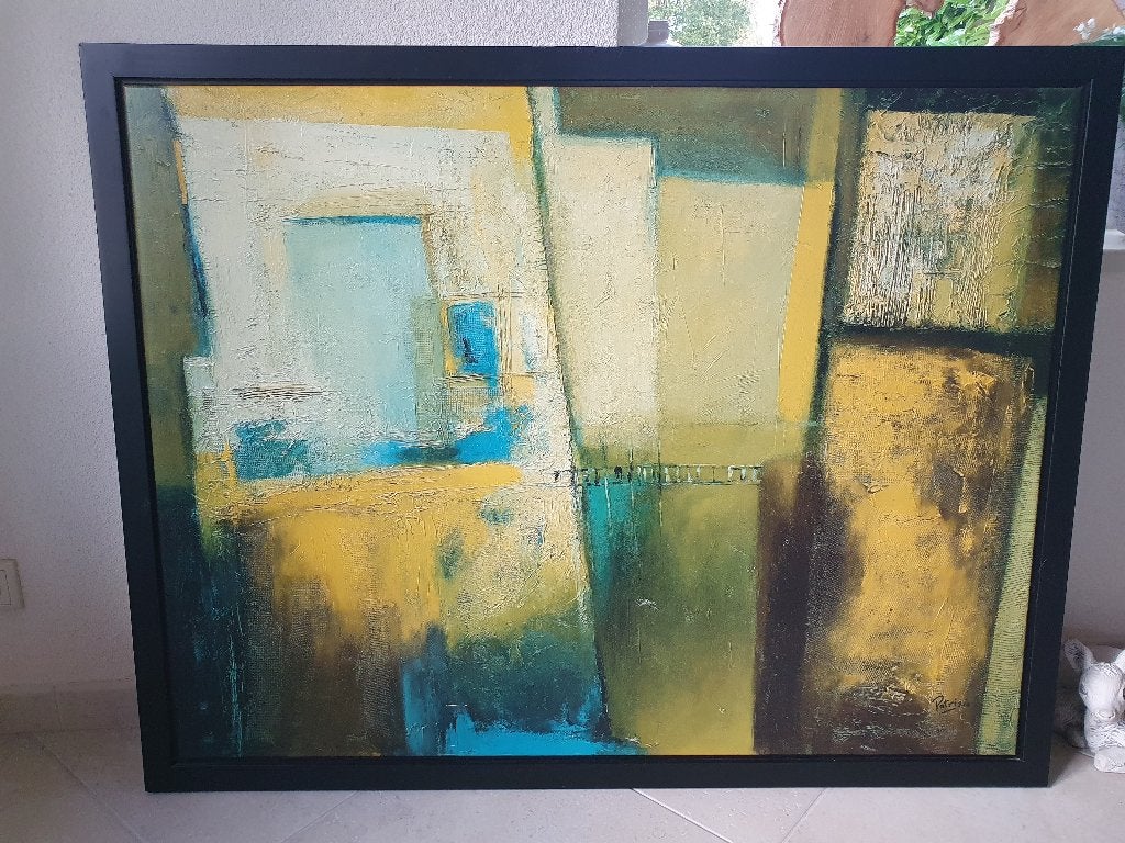 Abstracte schilderij Cordoba, Ophalen