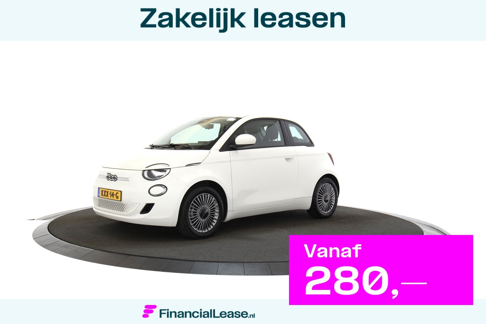 Fiat 500 42 kWh Apple carplay lm 16'' Virtual cockpit soh 97, Automaat, Gebruikt, 0 kWh, 4 stoelen