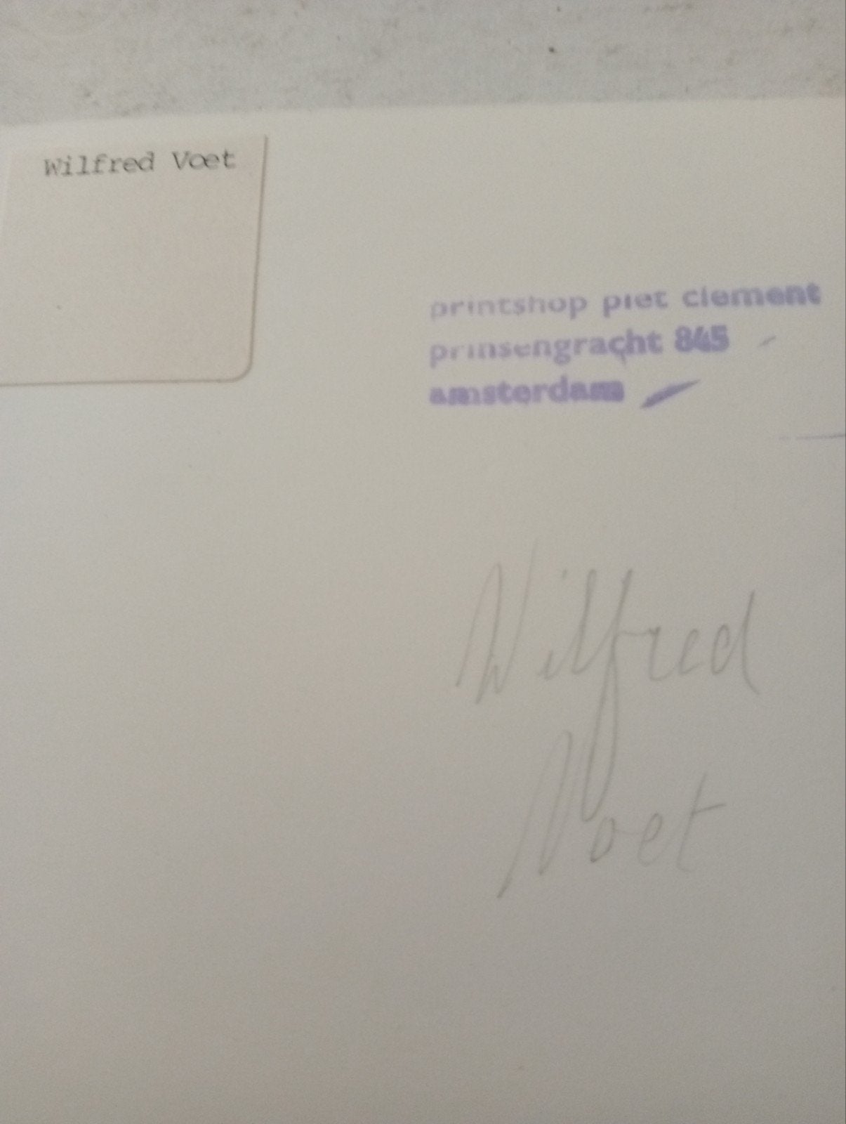 Wilfred Voet persfoto Printshop Piet Clement jaren 70, Ophalen of Verzenden