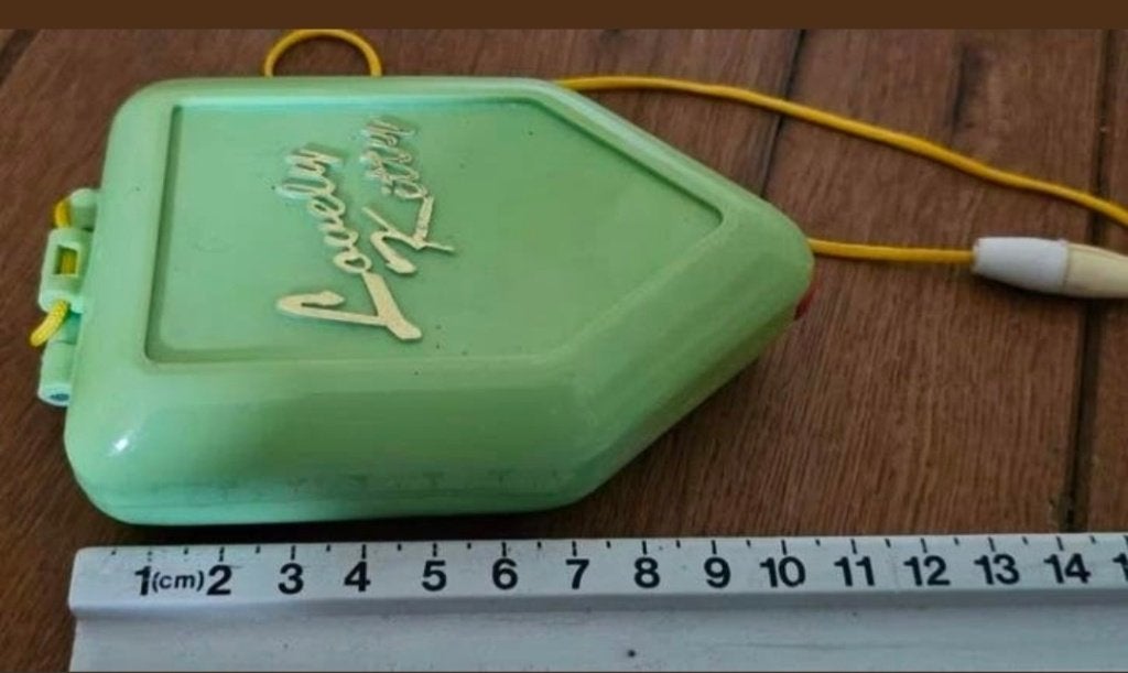 Lovely kitty- vintage doosje met popje- Verzend ook, Verzamelen, Speelgoed, Ophalen, Gebruikt