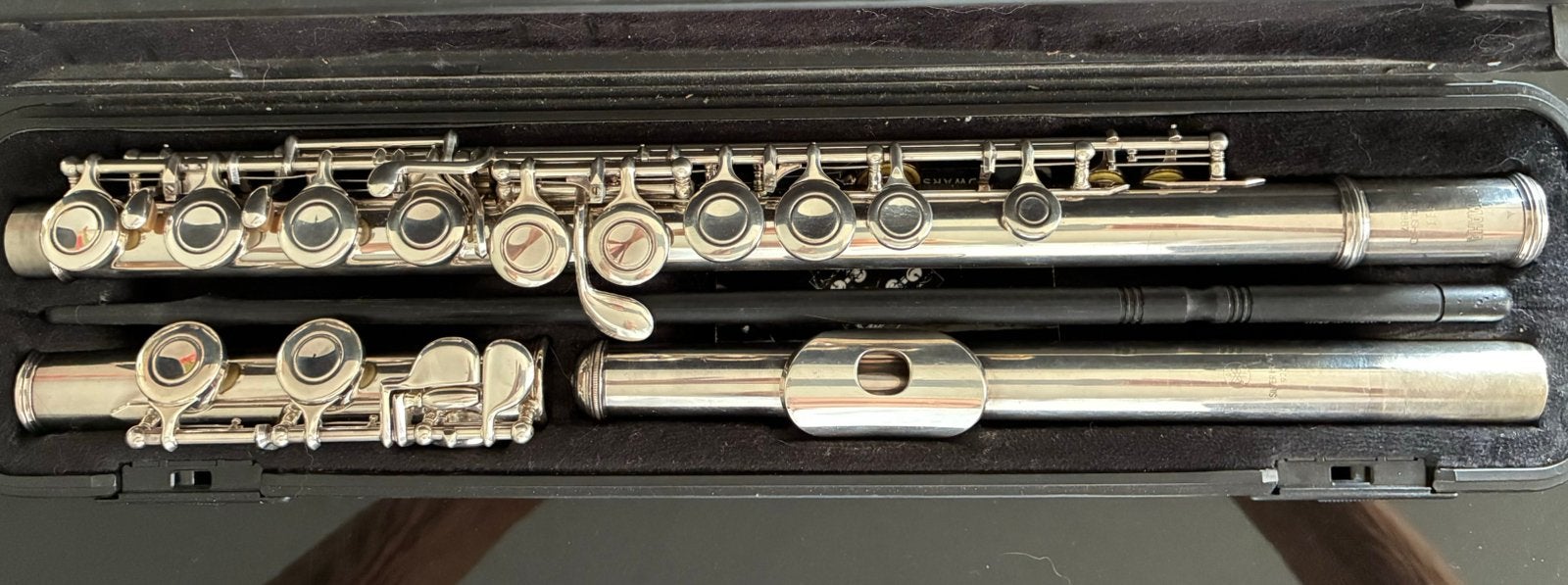 Yamaha dwarsfluit 311 zilveren kop, Ophalen, Gebruikt, Dwarsfluit