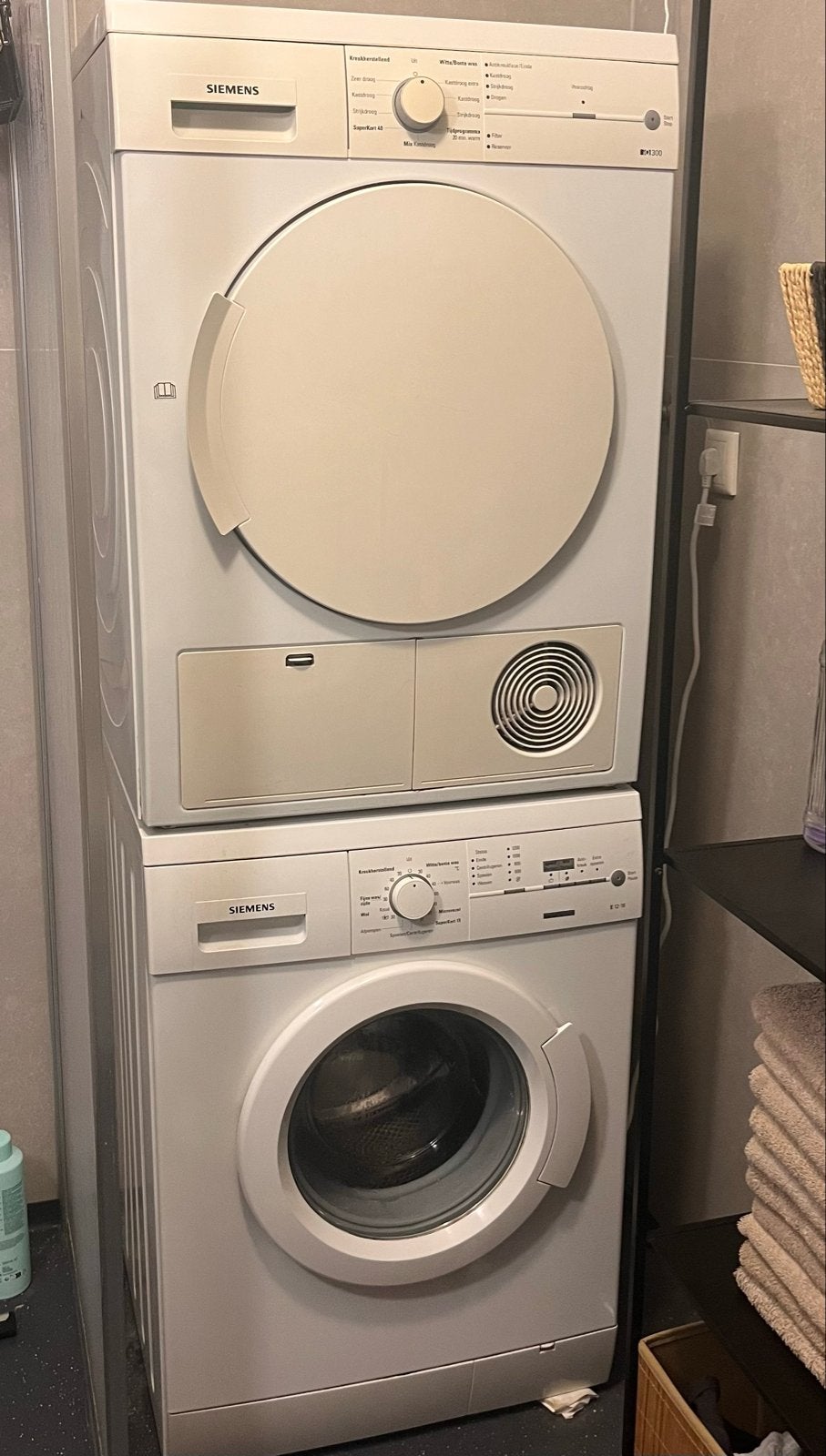 Siemens wasmachine en droger set, Witgoed en Apparatuur, Ophalen, 6 tot 8 kg, Gebruikt, Voorlader