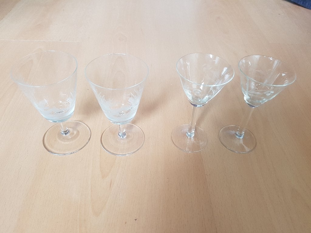 Collectie verschillende kristalen glazen (8 stuks), Ophalen, Zo goed als nieuw, Overige typen