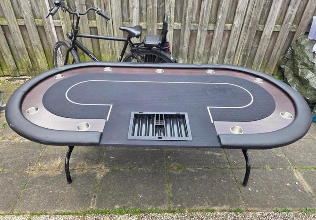 Professionele Pokertafel met inklapbare poten, Vijf spelers of meer, Ophalen, Gebruikt, Onbekend