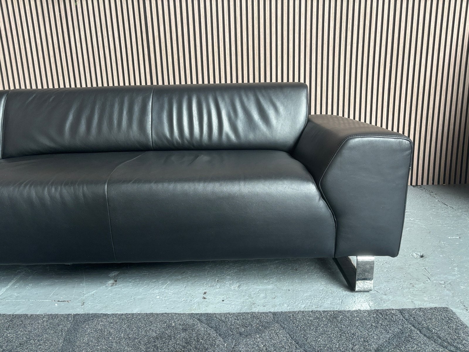 GRATIS LEVERING Montel Hoekbank Leer 265x215 GEREINIGD, Huis en Inrichting, Banken | Bankstellen, 250 tot 300 cm, Hoekbank, Leer