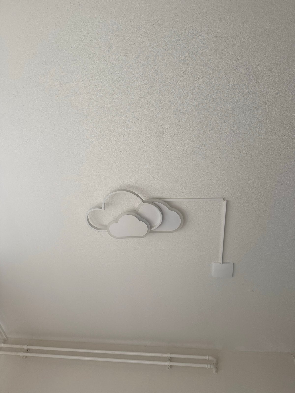 Leuke plafondlamp in de vorm van wolken, Huis en Inrichting, Lampen | Plafondlampen, Ophalen, Kunststof, Zo goed als nieuw, Wit