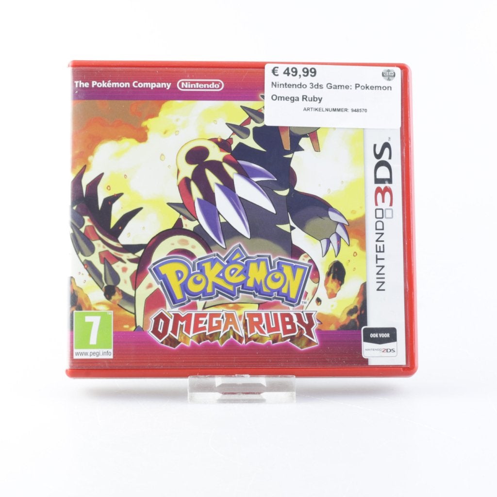 Nintendo 3ds Game: Pokemon Omega Ruby, Spelcomputers en Games, Nintendo, Zo goed als nieuw, Support@nintendo.com, 11-1 Hokotate-cho, Kamitoba, Minami-ku
Kyoto 601-8501
Japan