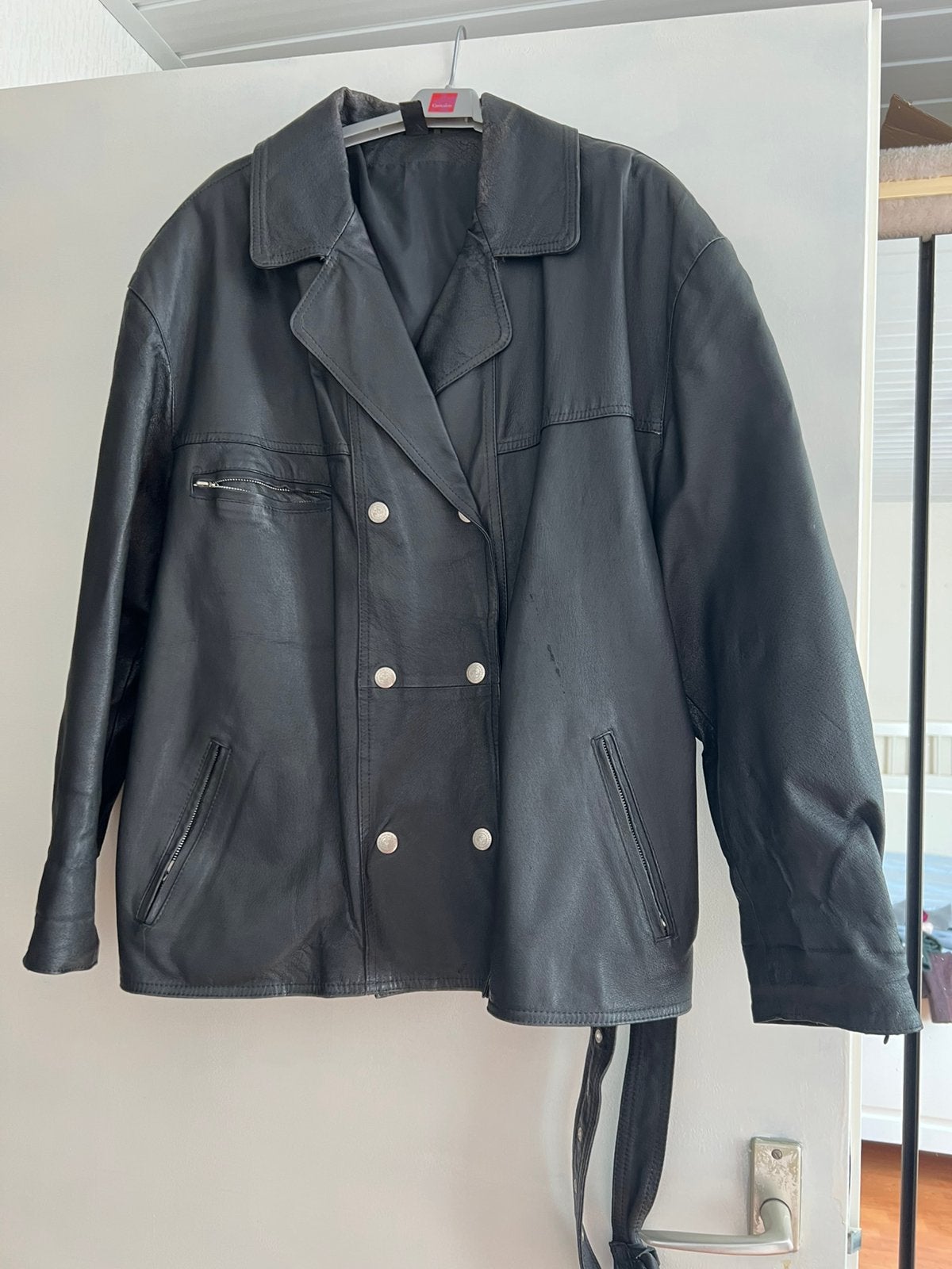 Leren jas, Ophalen of Verzenden, Zo goed als nieuw, Maat 56/58 (XL), Bruin