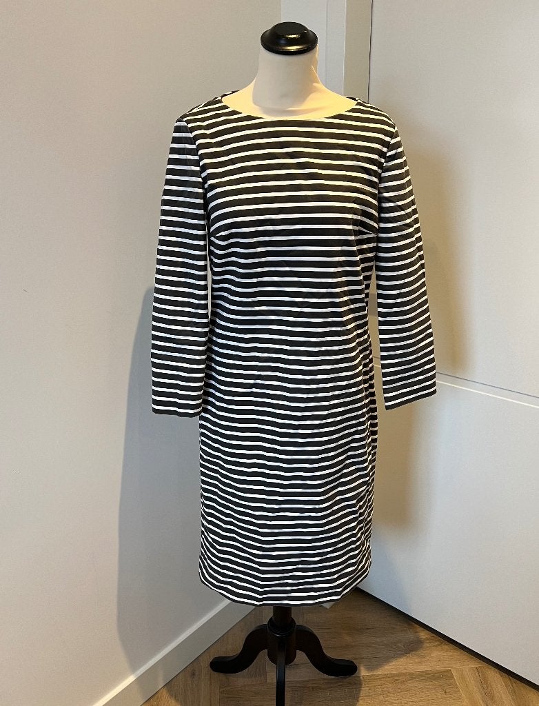 Heel goed zwart wit streep Vanilia jurk 3/4 mouw maat M 38 S, Kleding | Dames, Maat 38/40 (M), Vanilia, Zwart, Ophalen of Verzenden
