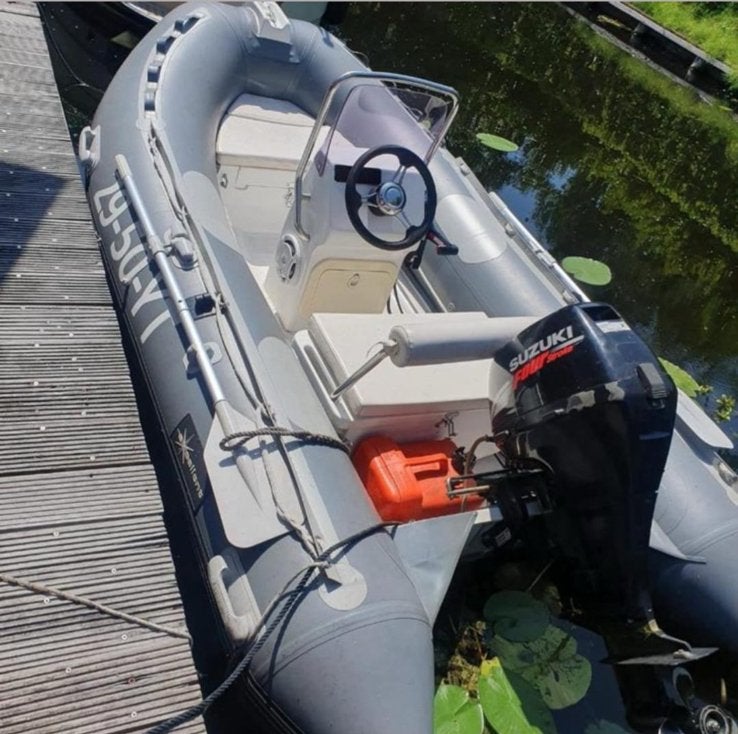 Rib 330 15PK Suzuki, Watersport en Boten, Peddels, Ophalen, Polyester/glasvezel, Excellent