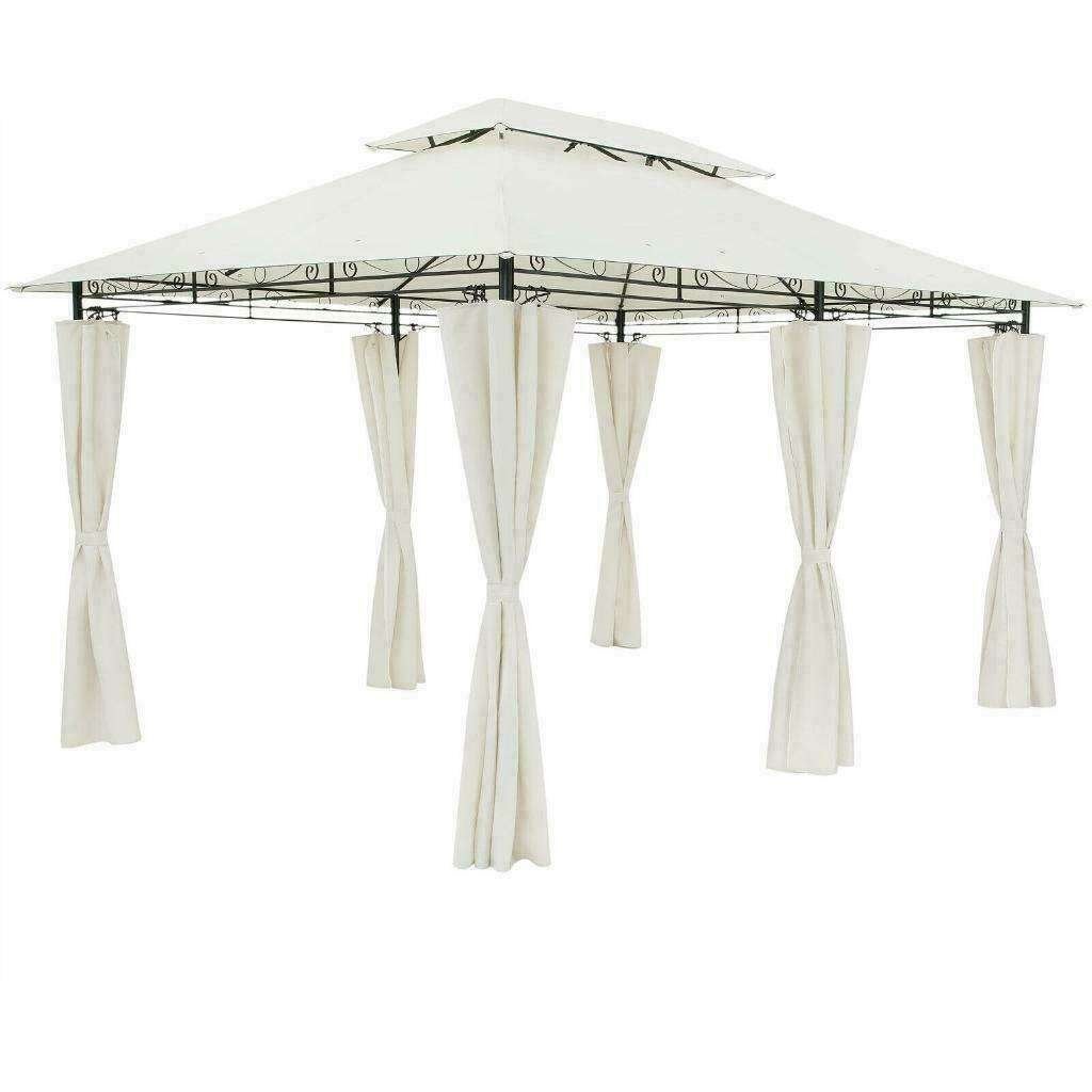 Chique Stalen Kwaliteits Paviljoen Prieel 3x4m. Creme, Tuin en Terras, Ophalen of Verzenden, Nieuw, Minder dan 5 meter, Paviljoen