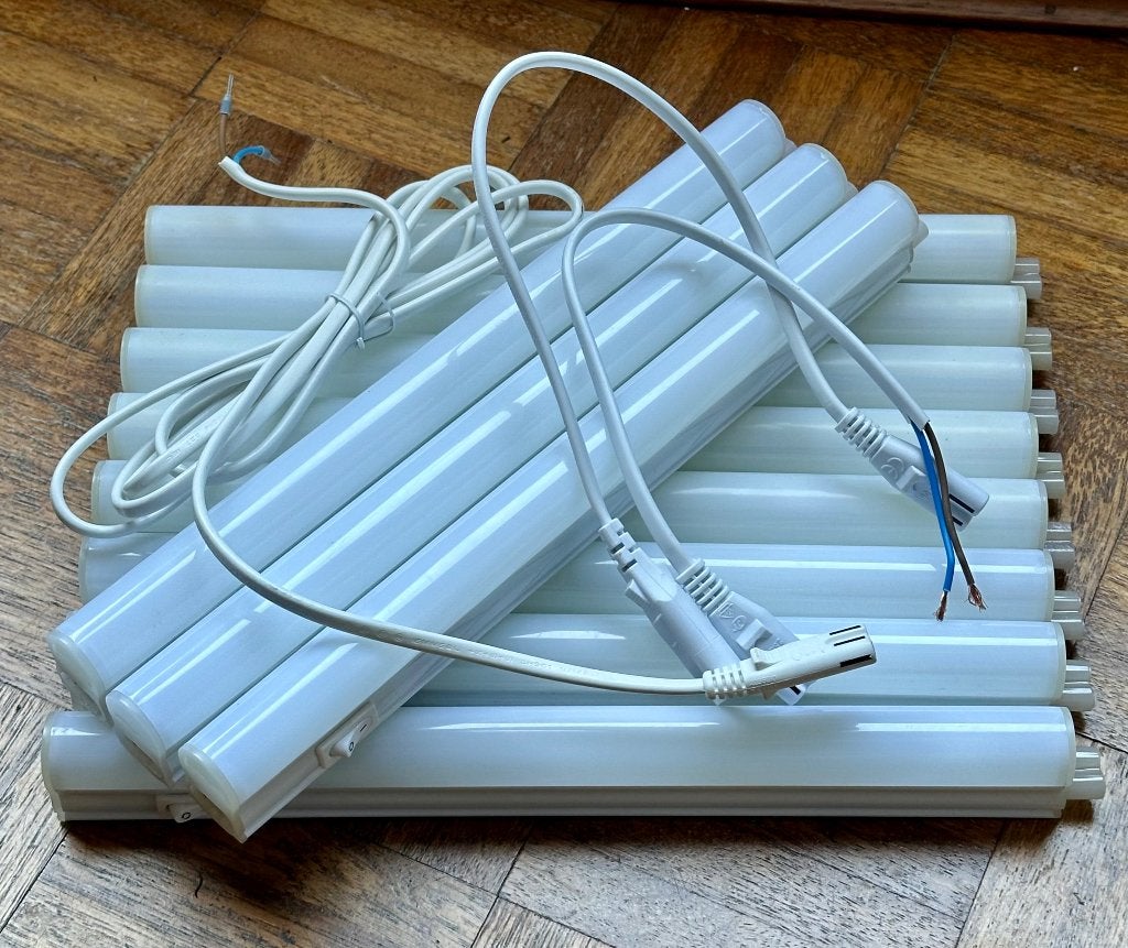 Partij LED “TL” armatuur / verlichting 29cm, Ophalen of Verzenden, Gebruikt, Minder dan 50 watt, Armatuur