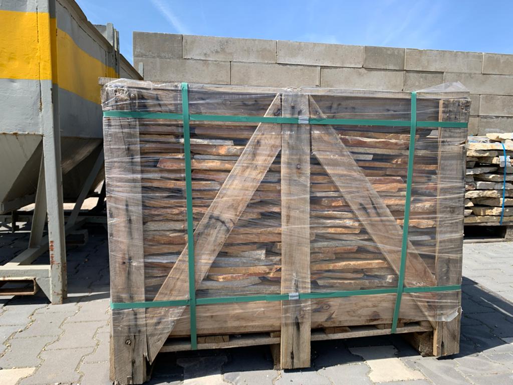 Flagstones grijs beige rood bestrating natuursteen, Overige typen, Nieuw, Ophalen of Verzenden, Multi