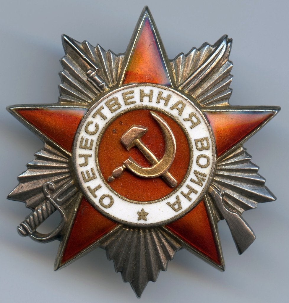 Soviet Orde Vaderlandse Oorlog Politruk Politiek Officier, Verzenden, Landmacht, Overige gebieden, Lintje, Medaille of Wings