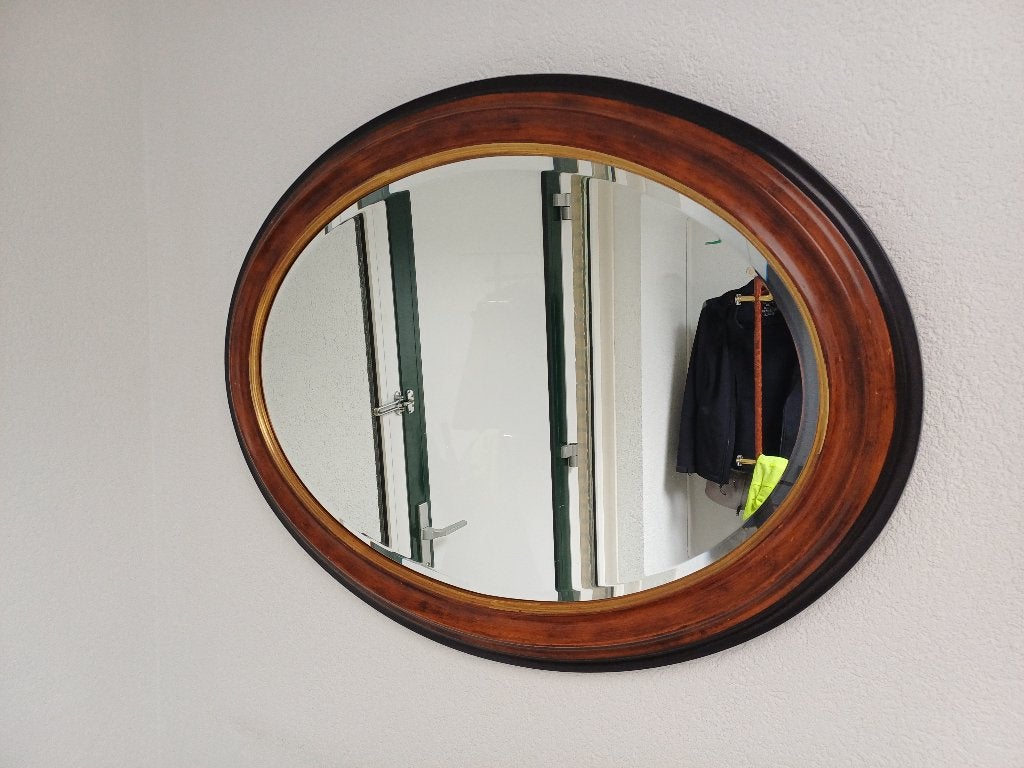 ovale spiegel, Huis en Inrichting, Woonaccessoires | Spiegels, Minder dan 50 cm, Ophalen of Verzenden, Zo goed als nieuw, Minder dan 100 cm