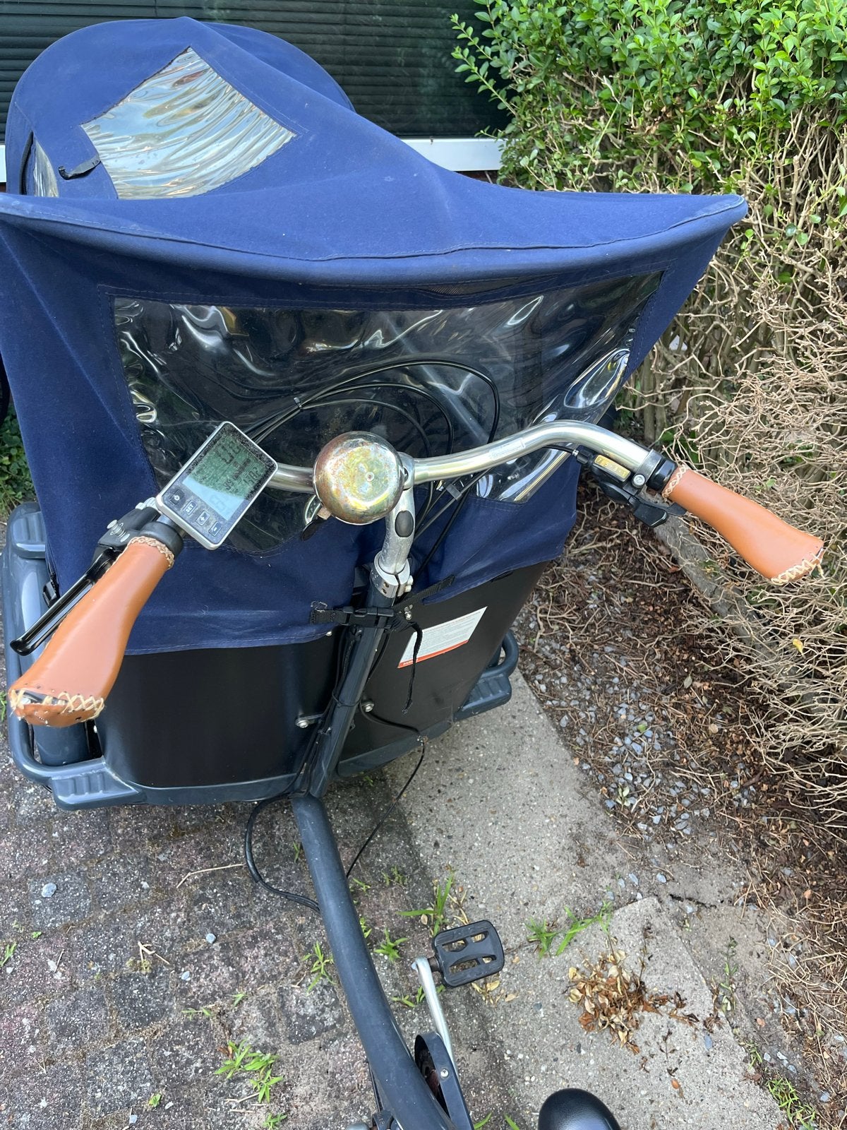 Elektrische Bakfiets Babboe met Huif, Gebruikt, Elektrisch, 2 kinderen, Schijfrem