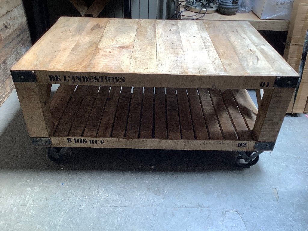 Salontafel mangohout summersale, Huis en Inrichting, Tafels | Salontafels, Ophalen, 50 – 75, 100 tot 150 cm, India