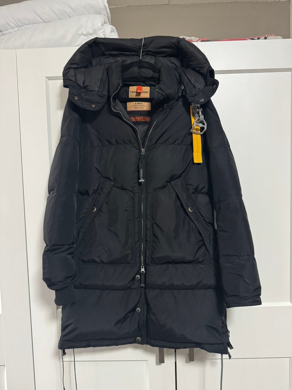 Parajumper long bear XS, Ophalen, Zo goed als nieuw, Maat 34 (XS) of kleiner, Zwart