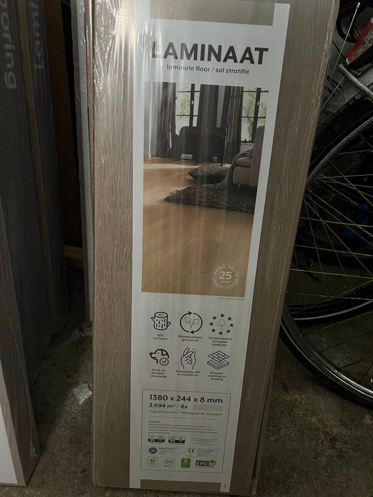 Nieuw Flooorlife Laminaat Kingston Smoky Eiken 50m², Nieuw, Ophalen of Verzenden, Grijs, 50 tot 75 m²