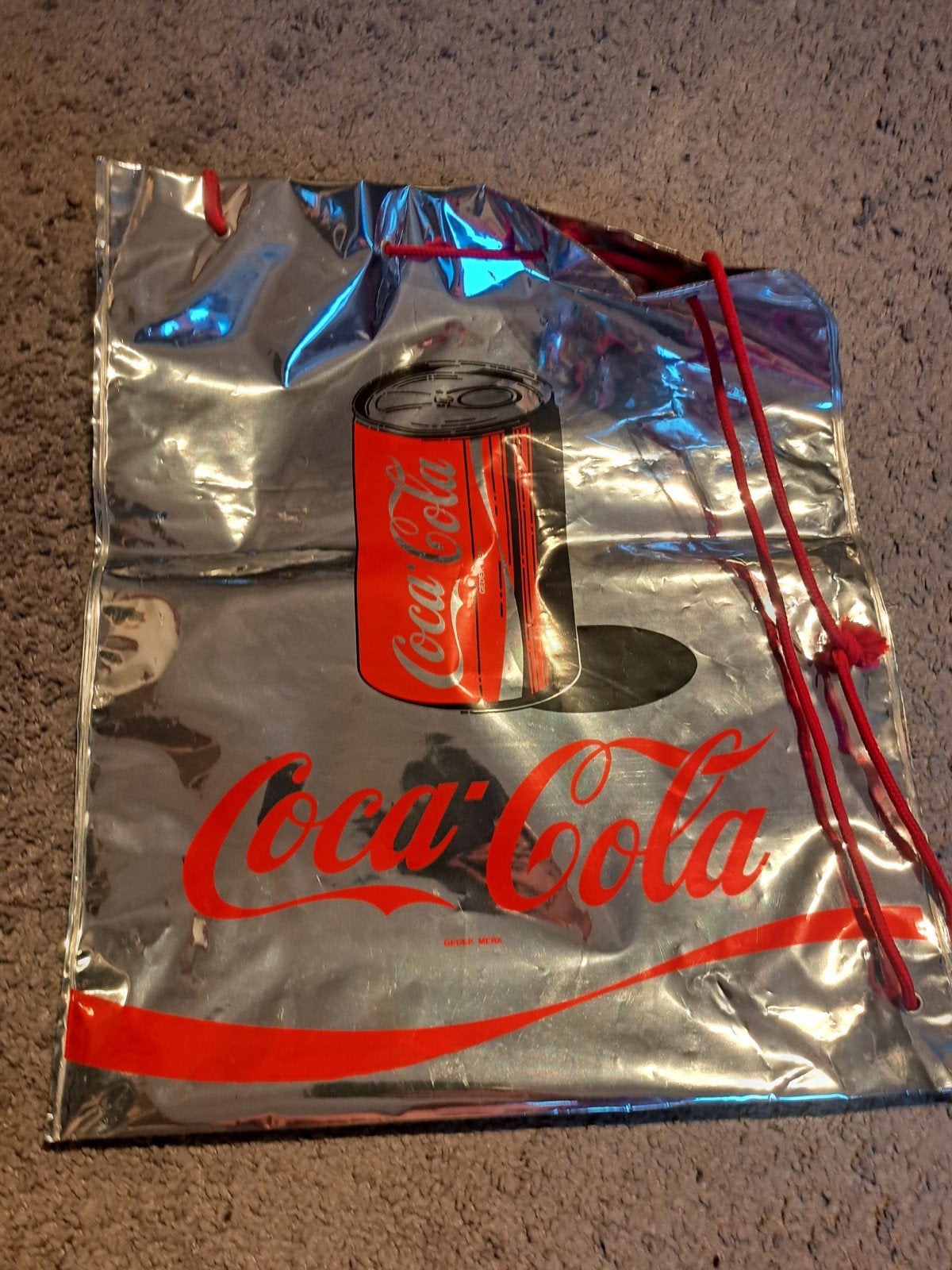 Vintage Coca-Cola Koeltas - Zilver met Rood Logo, Ophalen of Verzenden