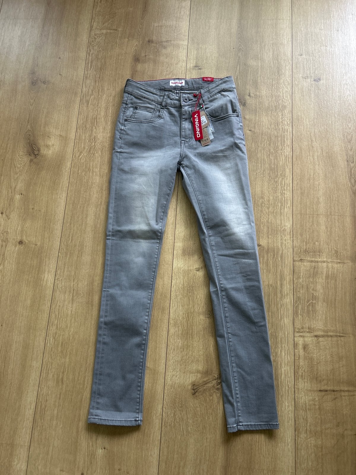 Nieuwe grijze Vingino spijkerbroek maat 164 jongens, Ophalen, Nieuw, Jongen, Broek