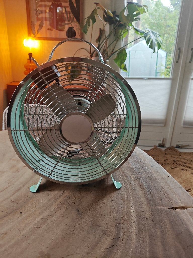 Retro tafel ventilator, Ophalen of Verzenden, Zo goed als nieuw, Tafelventilator