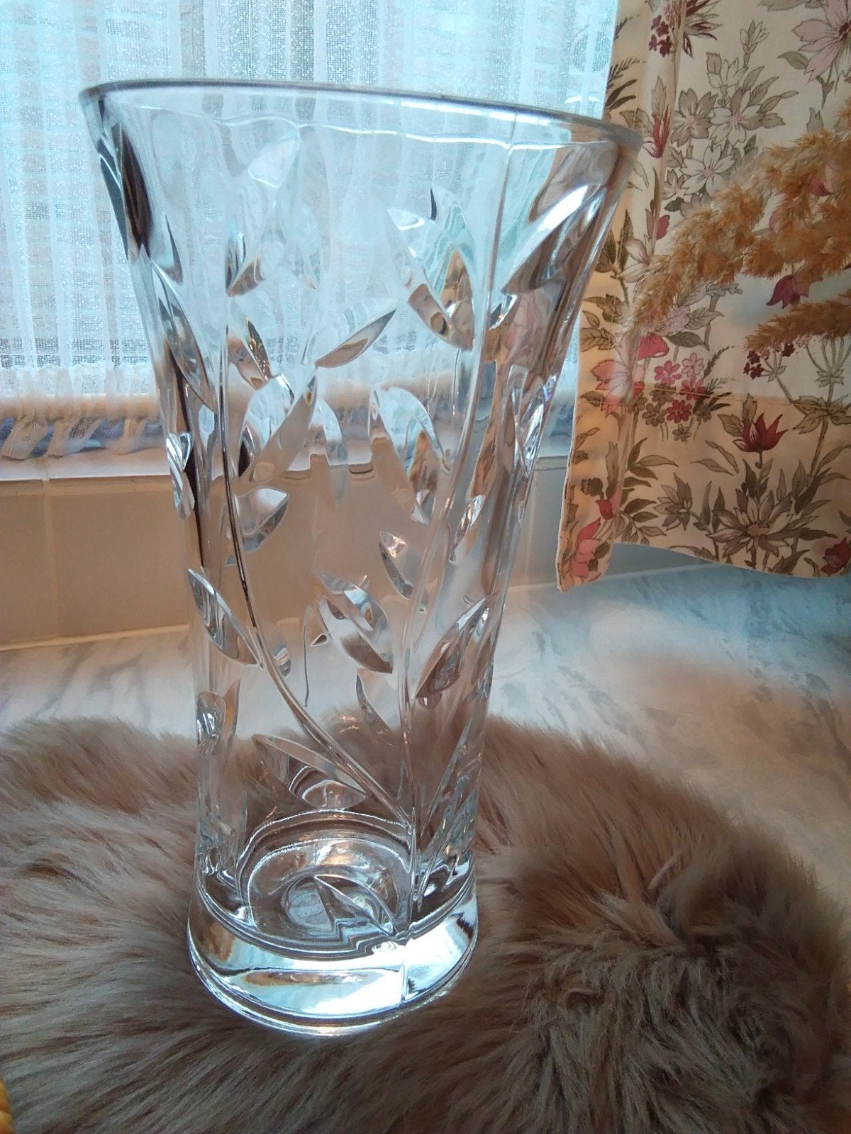 Prachtige nieuwe zware kristallen vaas. Hoogte 25 cm, Ophalen of Verzenden
