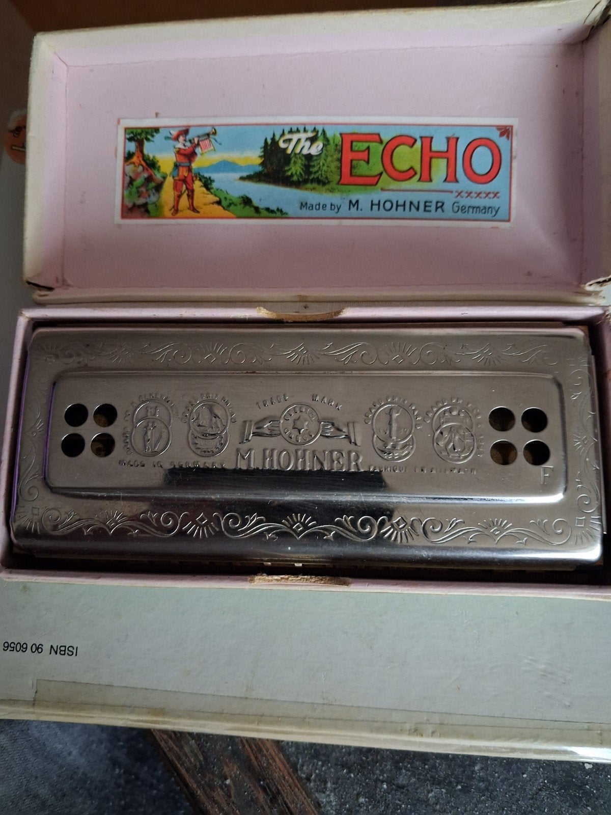 Vintage Hohner The Echo Mondharmonica met doosje, Muziek en Instrumenten, Blaasinstrumenten | Mondharmonica's, Ophalen of Verzenden