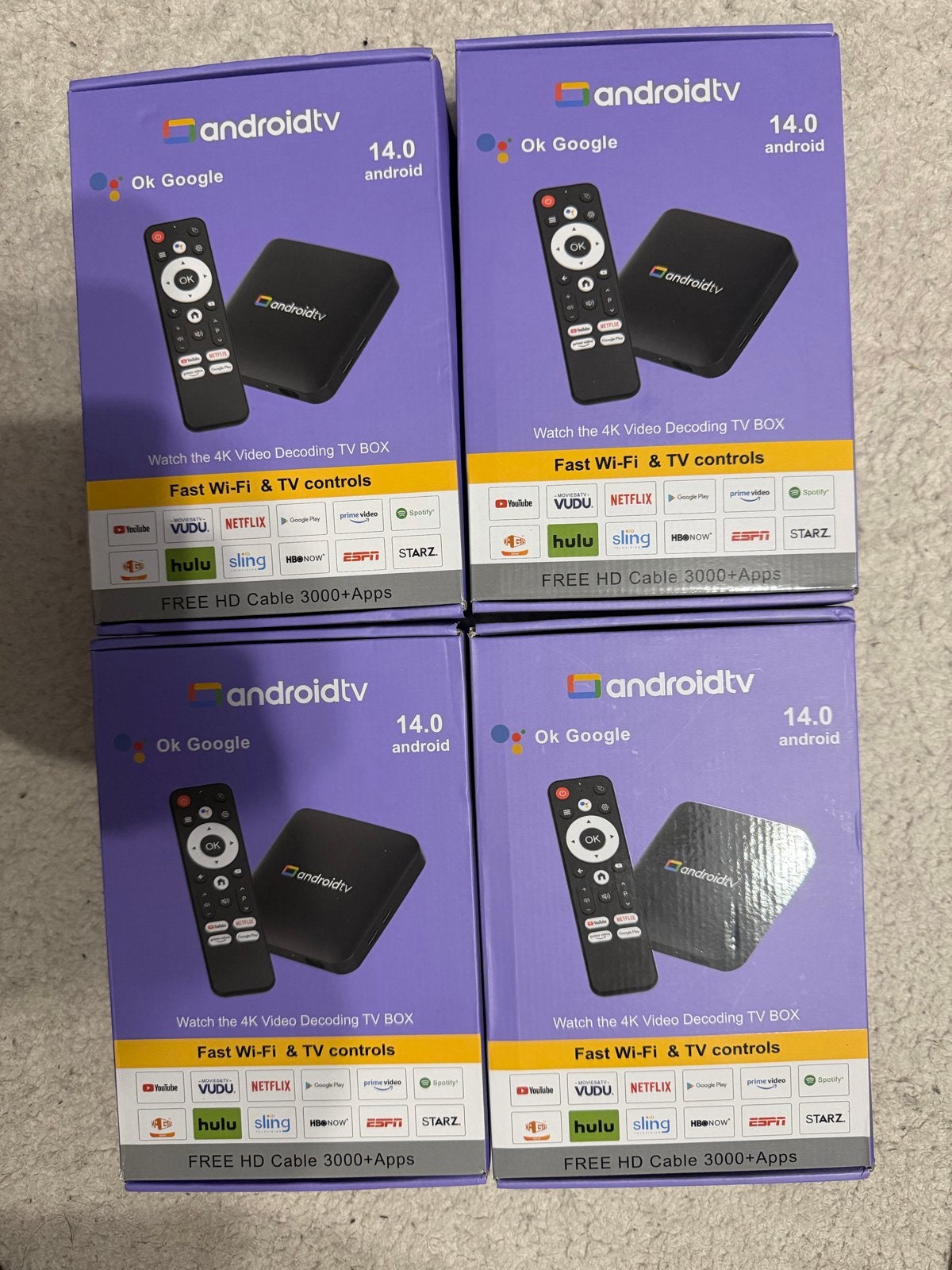 Android TV Box 4K met afstandsbediening en toebehoren., Ophalen of Verzenden, Nieuw, HDMI, Zonder harde schijf