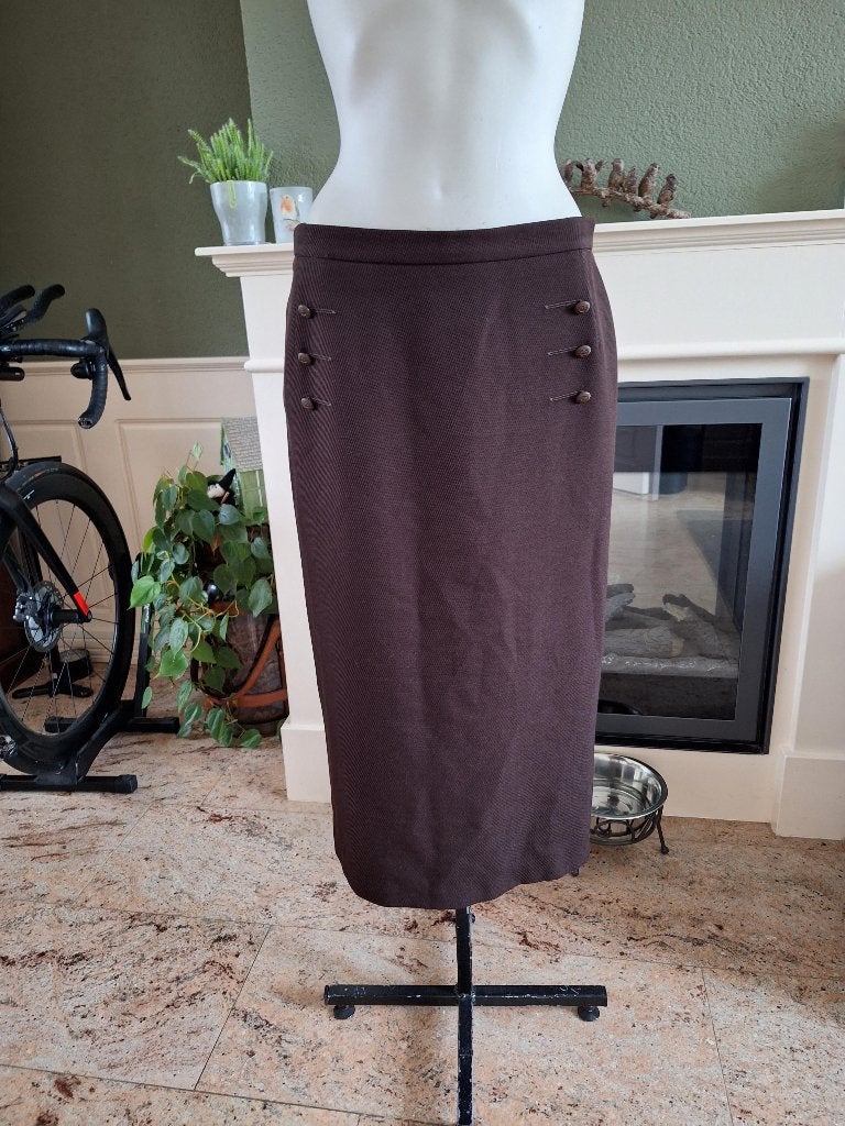 Pulls mooie bruine rok rokje mt 46 / 40, Maat 38/40 (M), Pulls, Bruin, Verzenden