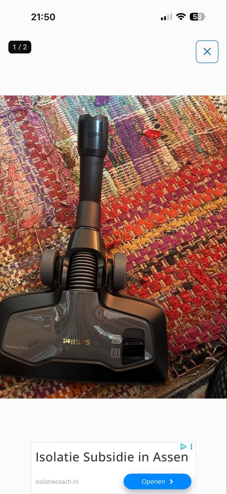 Philips TriActive Ultra mondstuk voor stofzuiger, Ophalen, Zo goed als nieuw, Geschikt voor harde vloeren, Philips