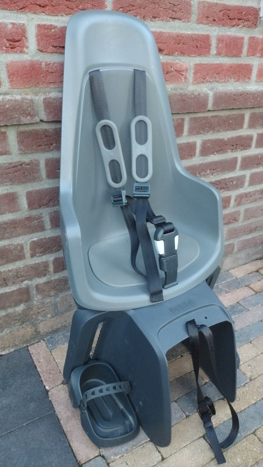 Bobike Maxi One Urban Grey fietszitje achter, Ophalen, Achterzitje, Bobike, Gebruikt