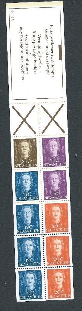 D134 – Nederlandse Antillen – postzegelboekje 3A (postfris), Ophalen of Verzenden, Postfris