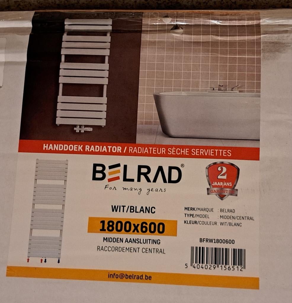 Belrad handdoekradiator, Ophalen, Radiator, Nieuw, Minder dan 60 cm