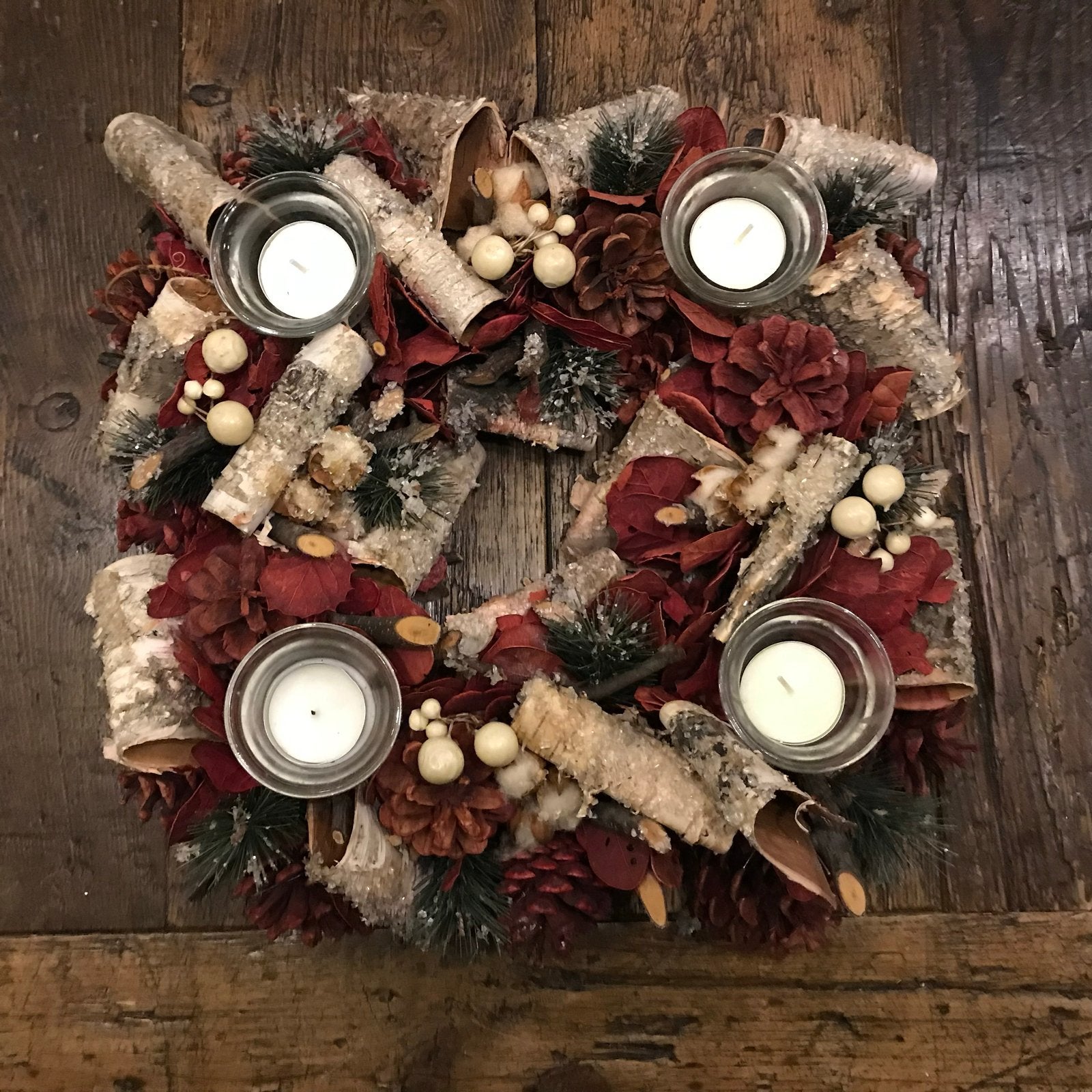 Kerstkrans met heel veel lichtjes, Ophalen of Verzenden, Gebruikt